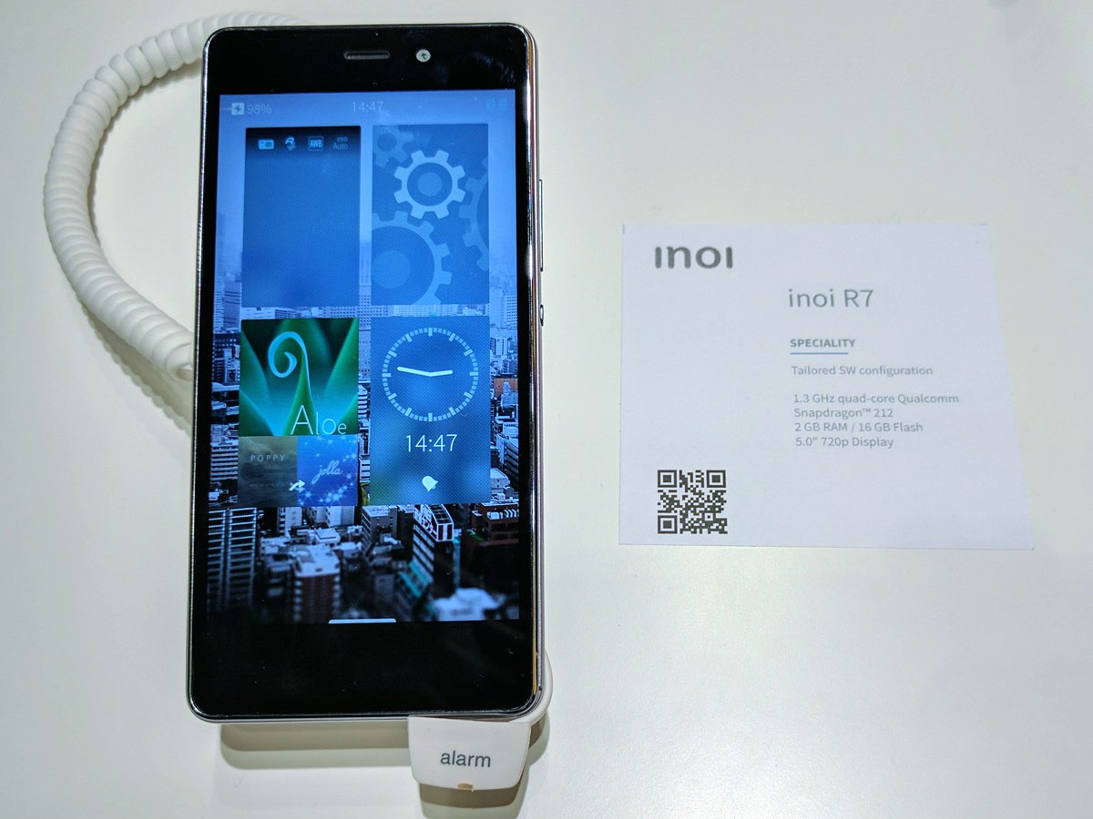 Российский смартфон INOI R7 с Sailfish OS представлен на MWC 2017